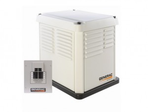 Generac CorePower Series 5837 7,000 Watt Air-Cooled Natural GasLiquid Propane Powered Standby Generator With Transfer Switch